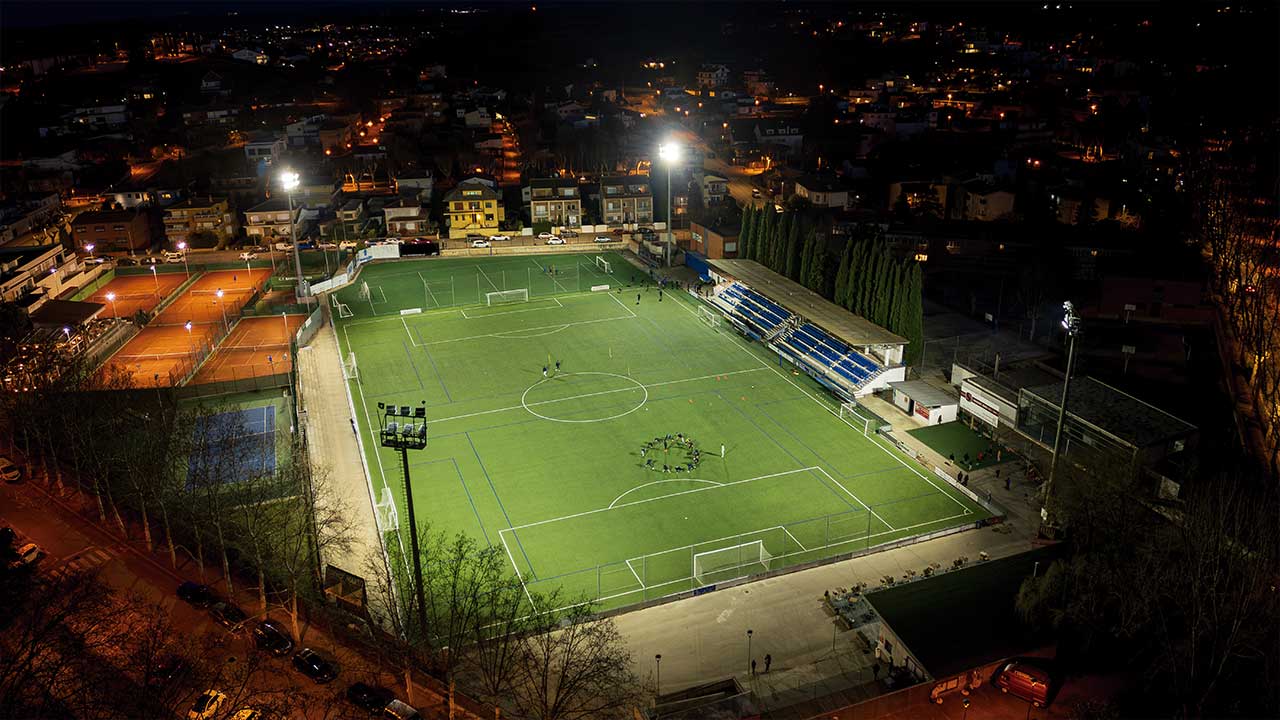 APOLO M Floodlights at the Banyoles football field