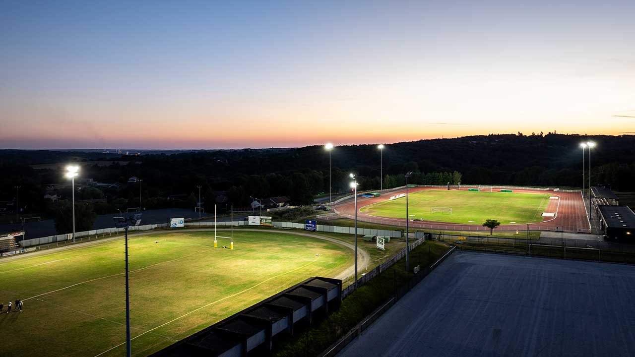 APOLO XL Floodlights in sports fields in New Aquitaine, France