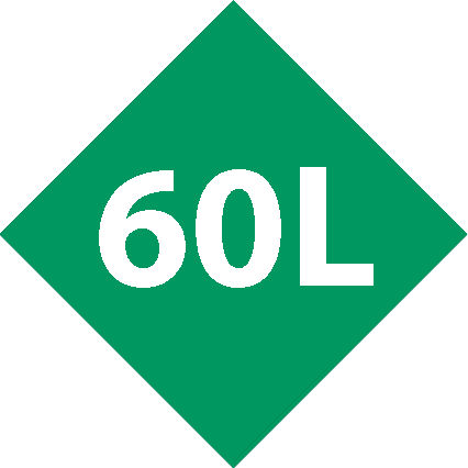 Capacidad <br> 60L