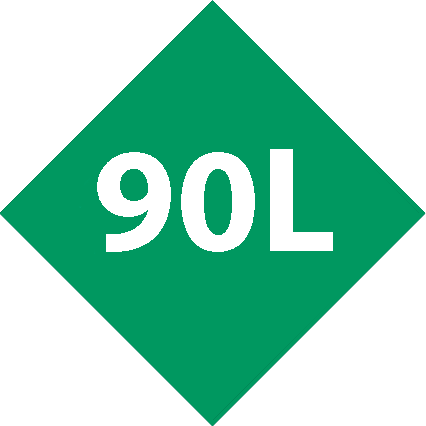 Capacidad <br> 90L